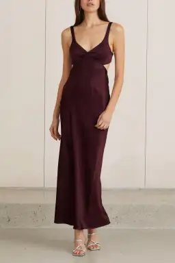 Bec and Bridge Caroline Cutout Dress in Plum size 8