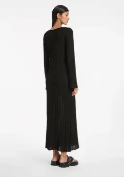 Sir The Label Basile V Neck Midi Dress Black Size 1 | AU 8 for rent on The Volte - image 3