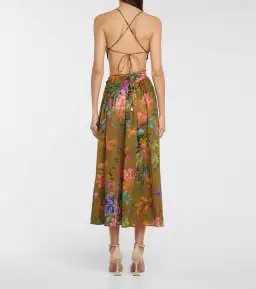 Zimmermann Tropicana Asymmetric Midi Dress Print Size 0  for rent on The Volte - image 3