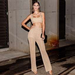 Alice McCall Cosmic Top & Beautiful and Dangerous Pants Nude Gold Size 6 for rent on The Volte - image 1