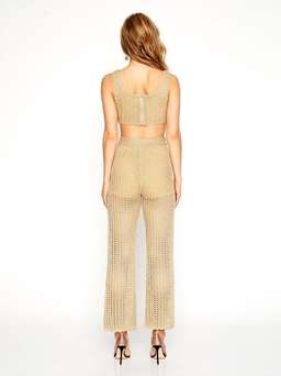 Alice McCall Cosmic Top & Beautiful and Dangerous Pants Nude Gold Size 6 for rent on The Volte - image 5