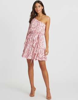 Tussah Sondra Mini Dress Pink Floral Size 12 for rent on The Volte - image 3
