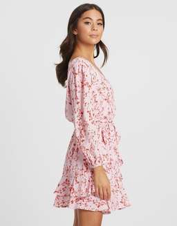 Tussah Sondra Mini Dress Pink Floral Size 12 for rent on The Volte - image 4