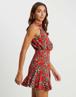 Tussah Hamptons Mini Dress Red Floral Size 12 for rent on The Volte - image 4