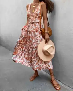 Shona Joy Carolina Tiered Midi Dress  for rent on The Volte - image 3