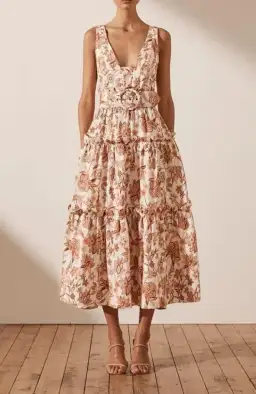 Shona Joy Carolina Tiered Midi Dress  for rent on The Volte - image 2