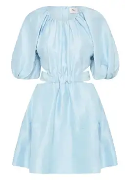 Aje Psychedelia Cut Out Mini Dress Pale Blue Size 4  for rent on The Volte - image 5