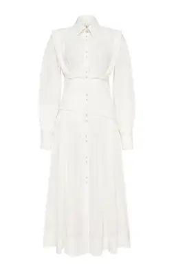 Aje Utopia Long Sleeve Dress White Size 6