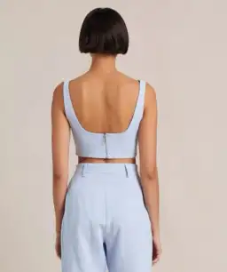 Bec & Bridge Phoebe Top & Short Set Blue Size 8