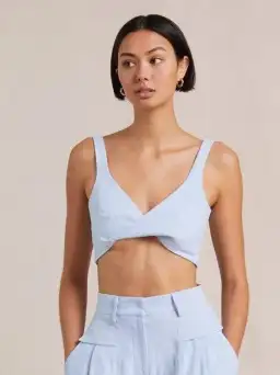 Bec & Bridge Phoebe Top & Short Set Blue Size 8