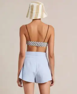 Bec & Bridge Phoebe Top & Short Set Blue Size 8