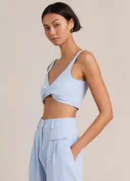 Bec & Bridge Phoebe Top & Short Set Blue Size 8