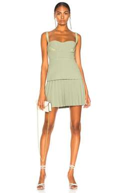 Dion Lee Bustier Pleated Mini Dress Green- Size 8 for rent on The Volte - image 1