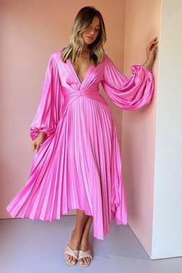 Acler - Palms MIdi Dress in Confetti Pink - Size 8 for rent on The Volte - image 1