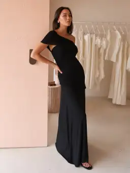 By Nicola - Fiesta Off Shoulder Maxi Dress in Black - Size 14 for rent on The Volte - image 7