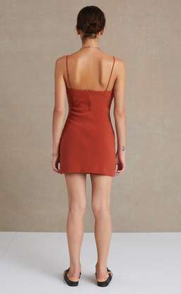 Bec and Bridge Maya Mini Dress Terracotta Size 10