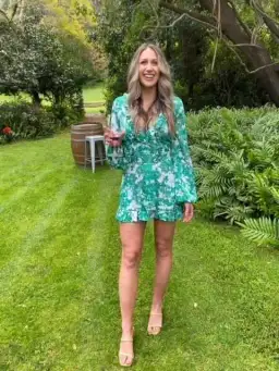 Alexis Green Cerca Dress Print Size 8