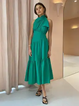 One Feel Swoop Fern Serendipity Maxi Dress Green Size 8