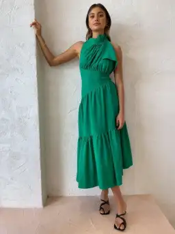 One Feel Swoop Fern Serendipity Maxi Dress Green Size 8