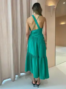 One Feel Swoop Fern Serendipity Maxi Dress Green Size 8