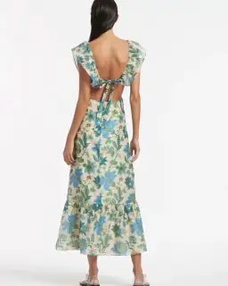 Sir The Label Celia Frill Midi Dress in Marguerite Print Size 6