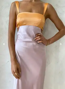  Hansen & Gretel Felicity Dress In Apricot/Lilac Size 6  for rent on The Volte - image 4