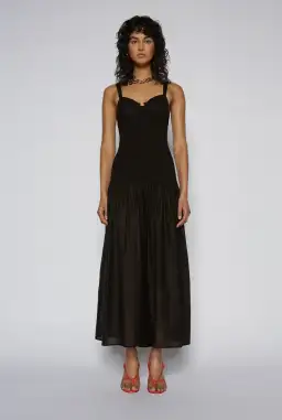 Scanlan Theodore Black Cotton Bralette Dress Size 8 for rent on The Volte - image 2