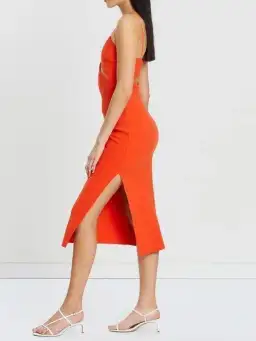 Bec  & Bridge Ulla Cut Out Midi Dress - Orange - Size 6 for rent on The Volte - image 2