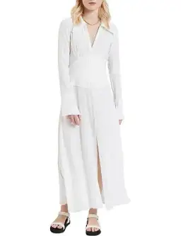 Bec and Bridge Raye Love Sleeve Maxi Dress White Size 8 