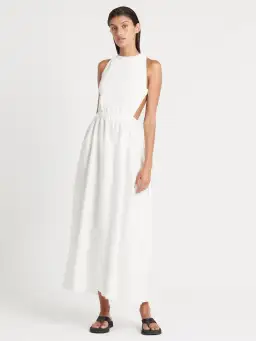 Sir the Label Alena Linen Maxi Dress White Size 8