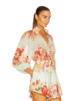 Zimmermann Mae Blouse and Shorts Set Print Size 8