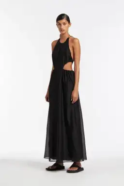 Sir the Label Dimitri Open Back Dress Black Size 8