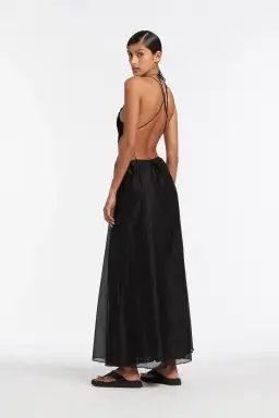 Sir the Label Dimitri Open Back Dress Black Size 8