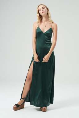 Hansen & Gretel Zen Silk Dress Green Size 8 for rent on The Volte - image 1