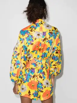 Zimmermann Estelle Panelled Playsuit Print Size 8 for rent on The Volte - image 2