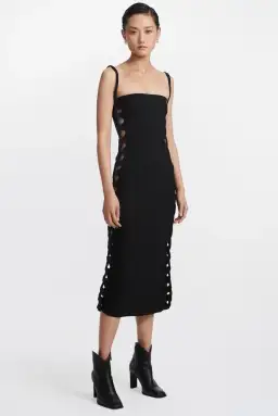 Dion Lee Mirror Braid Strap Dress Black Size 8