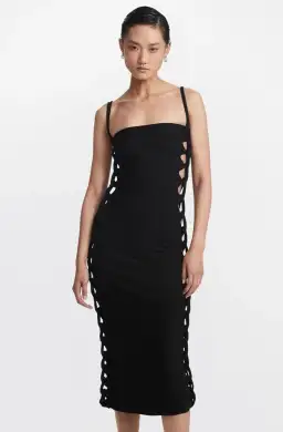 Dion Lee Mirror Braid Strap Dress Black Size 8