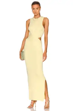 Sir The Label Kelvin Draped Dress Yellow Size AU 6