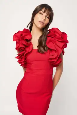 Mossman Raw Vision Mini Dress Red Size 12