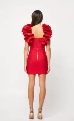 Mossman Raw Vision Mini Dress Red Size 12