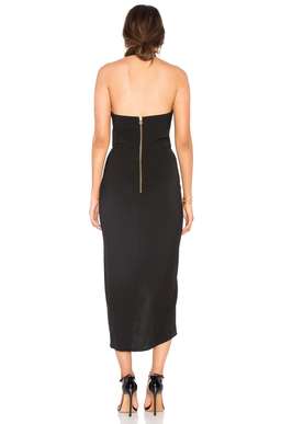 Shona Joy Knot Draped Dress Black Size 6 for rent on The Volte - image 3