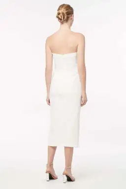 Manning Cartell Hit Predictor Strapless Midi Dress White Size 6