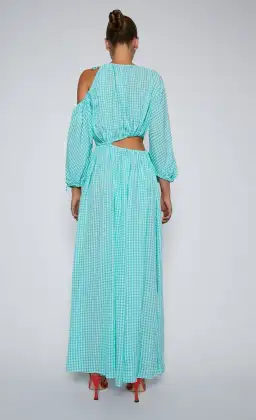 Scanlan Theodore Gingham Draw Cord Dress Mint Size 6 for rent on The Volte - image 3