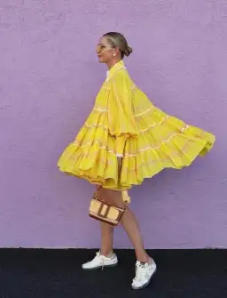 Aje Wilderness Smock Dress Print Size 6