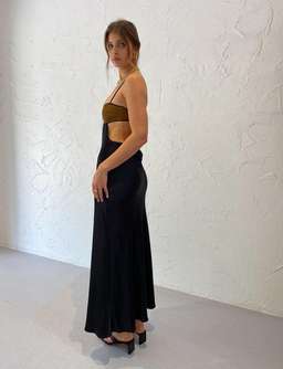 Bec & Bridge Agatha Cut Out Midi Dress Black/Copper Size AU 6 for rent on The Volte - image 4
