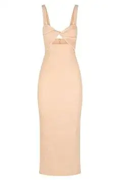 Shona Joy Simone Cut Out Midi Dress Peach Size 8 for rent on The Volte - image 2