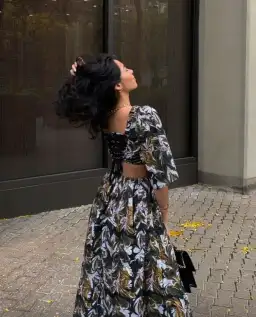 Kinga Csilla Rec Club Marble Lizzie Dress Print Size 6 for rent on The Volte - image 4