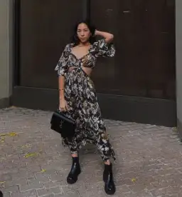 Kinga Csilla Rec Club Marble Lizzie Dress Print Size 6 for rent on The Volte - image 5