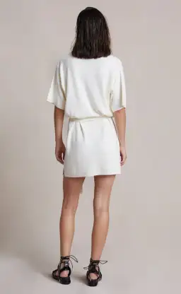 Bec & Bridge Liam Knit Mini Dress Ivory Size 8 for rent on The Volte - image 3