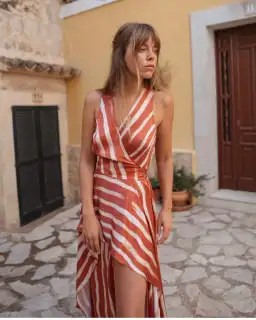 Sass & Bide Earn Your Stripes Dress Print Size 10
